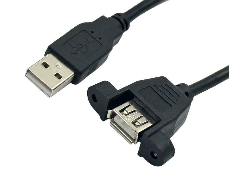 USB2.0 A公-A母 帶耳延長線 30公分